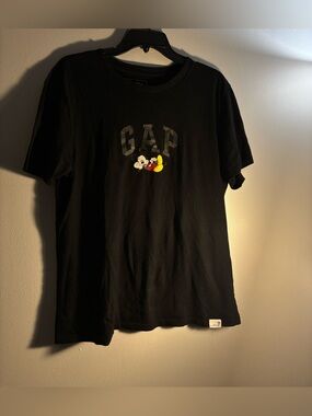 GAP Black Tee with Mickey Mouse Accent